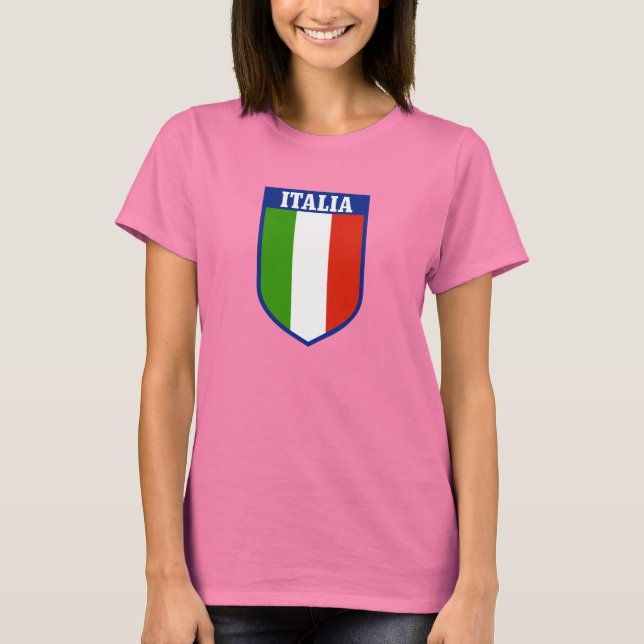 Italiensk flagga Dam T-Shirt (Framsida)