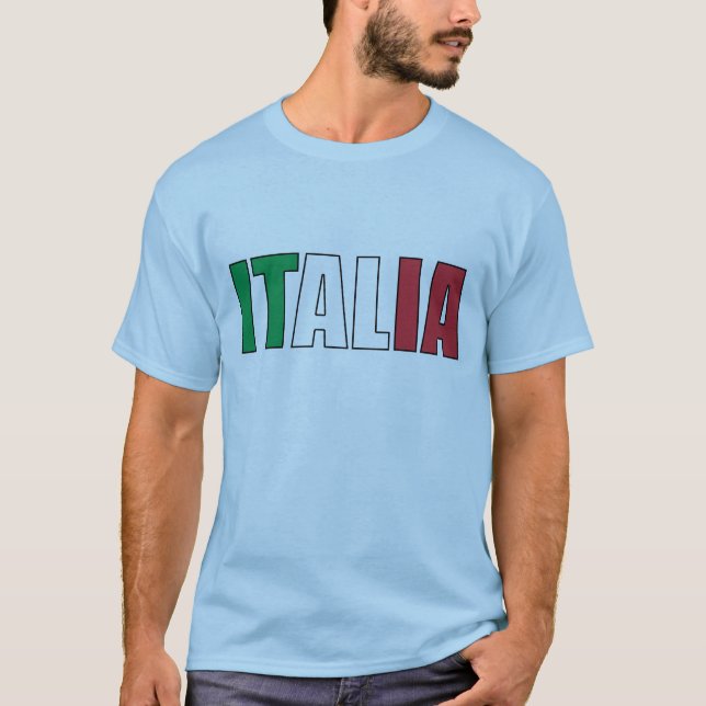 Italiensk flagga för italien tee shirt (Framsida)