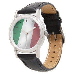 ITALIENSK FLAGGA GRÖNT VITRÖD WATCH ARMBANDSUR