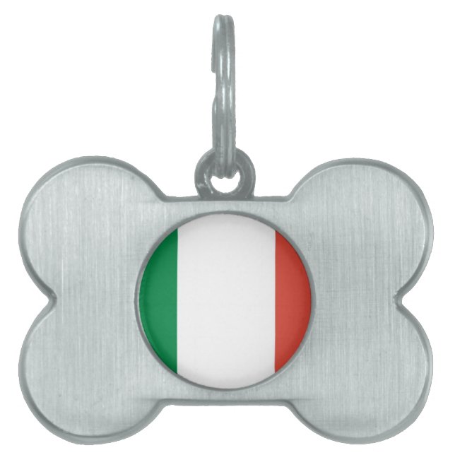 italiensk flagga ID-bricka husdjur (Framsidan)
