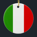 Italiensk flagga julgransprydnad keramik<br><div class="desc">Illustration av flagga av italien. Avbilda tillgängligt på olika gåvor och produkter.</div>