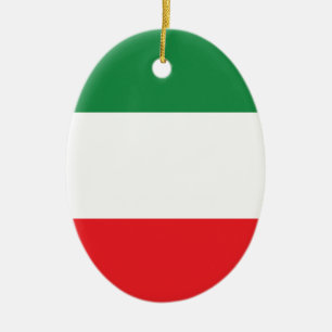 Italiensk flagga julgransprydnad keramik