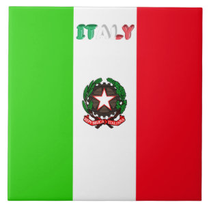 Italiensk flagga kakelplatta
