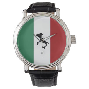 Italiensk flagga & känga armbandsur