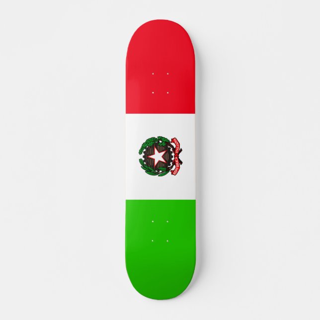 Italiensk flagga mini skateboard bräda 18,5 cm (Framsida)