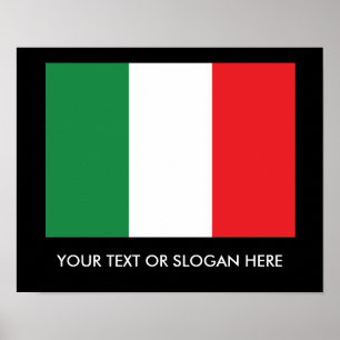 Italiensk flagga poster