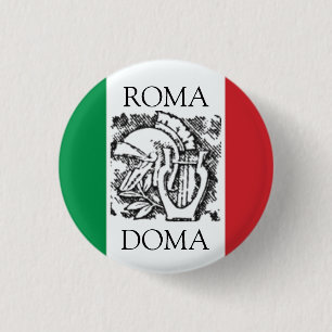 italiensk flagga ROMA, DOMA Knapp