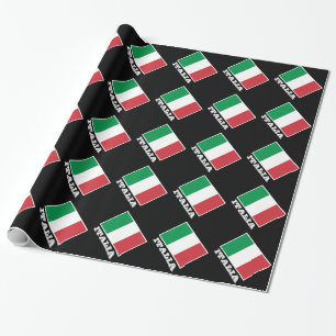 Italiensk flagga som slår in design för papper presentpapper