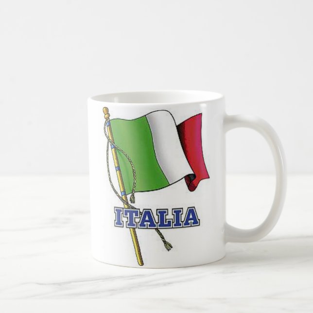Italiensk flaggakaffemugg kaffemugg (Höger)