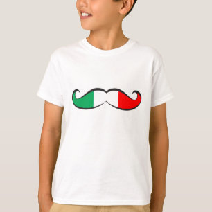 Italiensk flaggamustasch tee