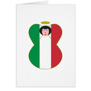 Italiensk flaggängel hälsningskort