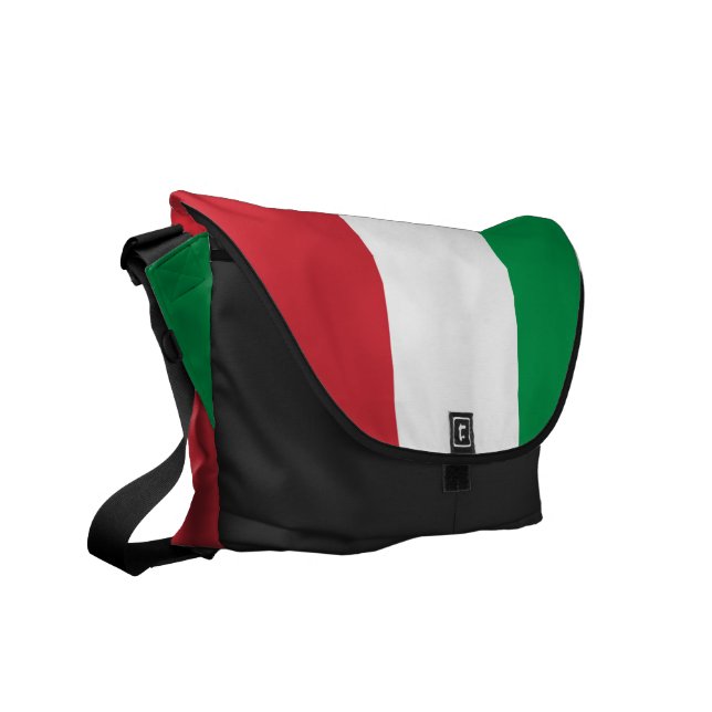 Italiensk flaggaRickshawmessenger bag Kurir Väska (Vänstra Framsidan)