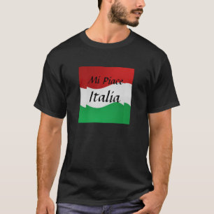 Italiensk flaggaskjorta för Mi Piace Italia T Shirt