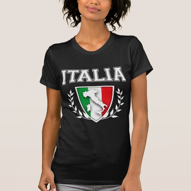 Italiensk flaggavapensköld tee (Framsida)
