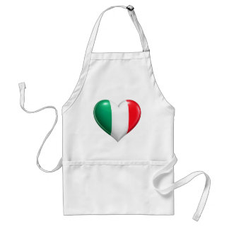 Italiensk flagghjärtat köksförkläde förkläde