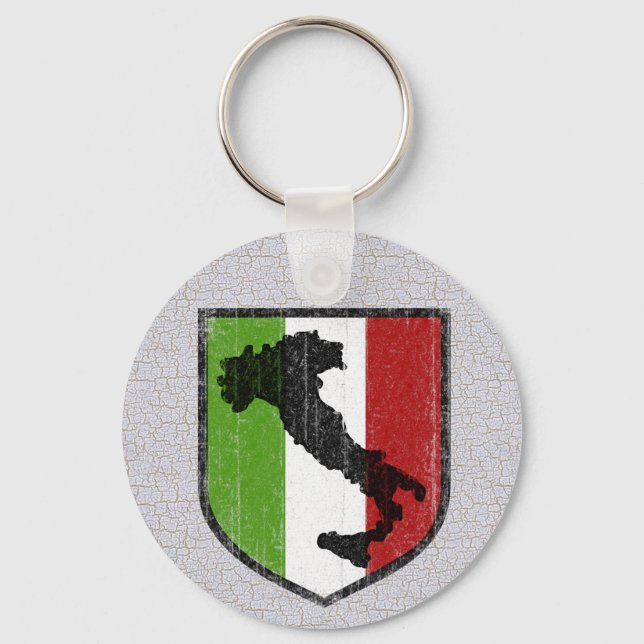Italiensk flaggprydd stövel medeltida nyckelring (Framsida)