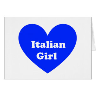 Italiensk flicka hälsningskort