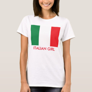 Italiensk flickaflagga tee