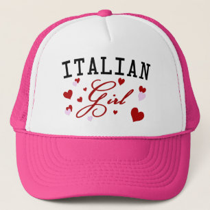 Italiensk flickarosahatt truckerkeps
