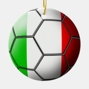 Italiensk fotbollprydnad julgransprydnad keramik