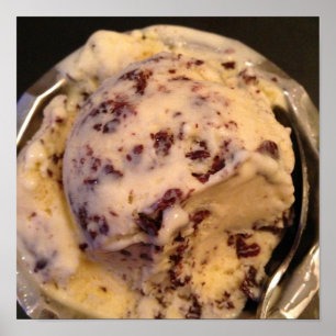 Italiensk Gelato Efterrät Foto Affisch