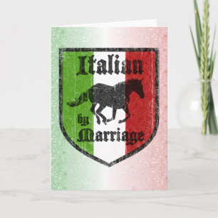 Italiensk genom äktenskap gratulationskort kort