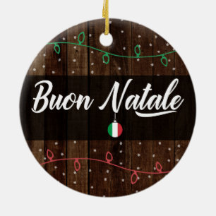 Italiensk god jul, Buon Natale Julgransprydnad Keramik