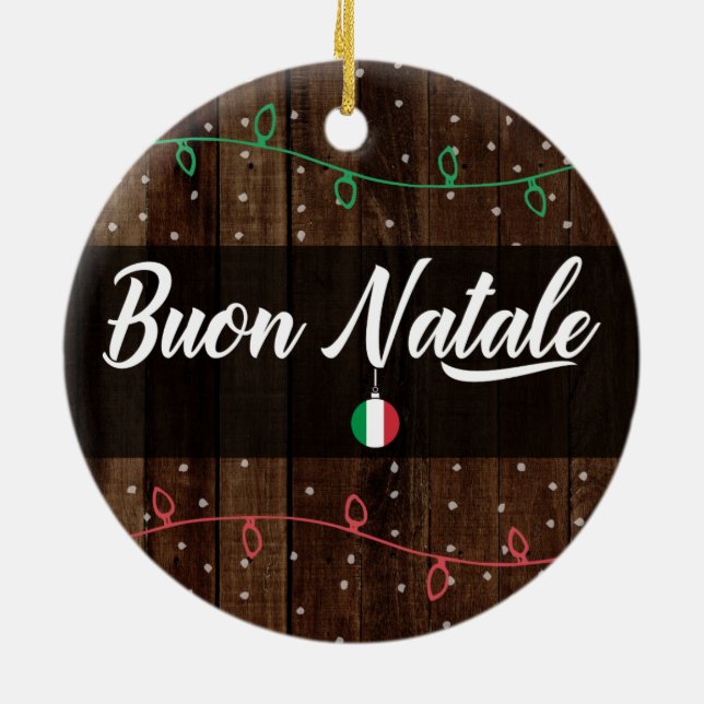 Italiensk god jul, Buon Natale Julgransprydnad Keramik (Baksidan)