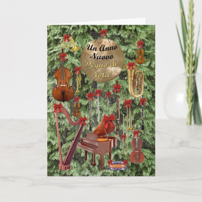 Italiensk gott nytt år helgkort (Framsida)