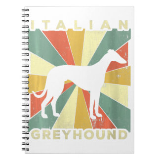 Italiensk gråhund hund 70-tals present V-ringad da Anteckningsbok