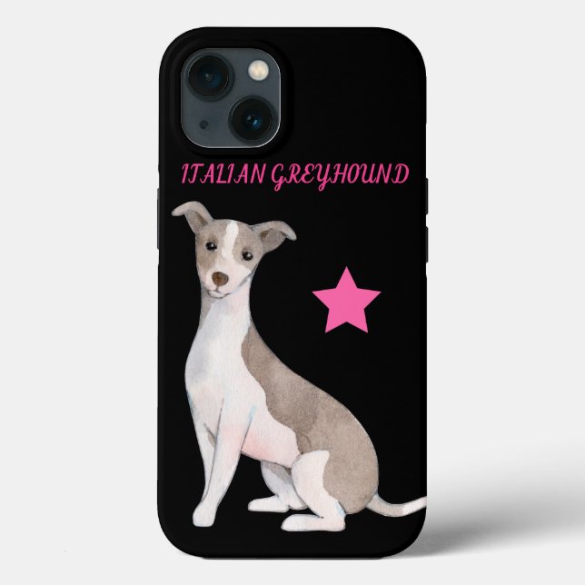 ITALIENSK GREYHOUND APPLE IPHONE 13 FODRAL. (Baksida)