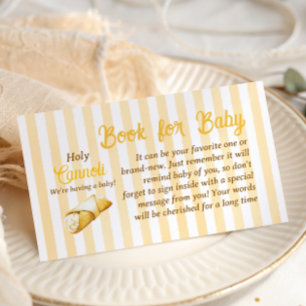 Italiensk gul slinga Cannoli Baby Shower Bok Tilläggskort