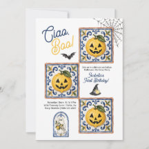 Italiensk Halloween-födelsedagsfest Ciao Boo citro