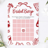 Italiensk Handritad Amore Bröllopsdusch Bingo-spel