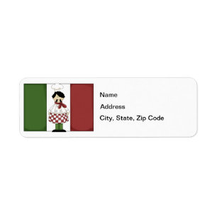 Italiensk heder #2-adressetikett returadress etikett