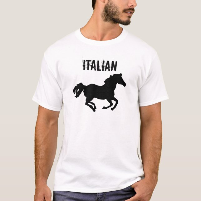 Italiensk hingst tee shirt (Framsida)