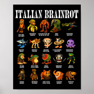 Italiensk hjärnråtta Italiensk hjärnrot Roliga mem Poster