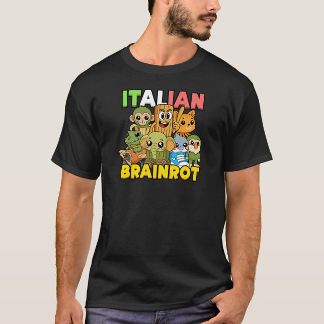 Italiensk hjärnråtta t shirt (Framsida)