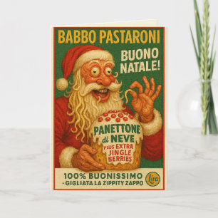 Italiensk hjärnrot Babbo Pastaroni jul Kort