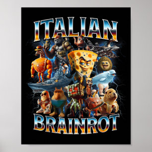 Italiensk hjärnrot Italiensk hjärnrot Roliga memes Poster