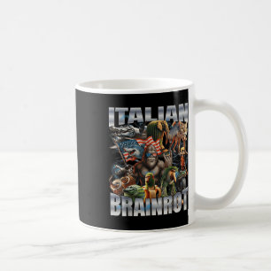 Italiensk hjärnrot stor meme 4:e juli flagga fot kaffemugg