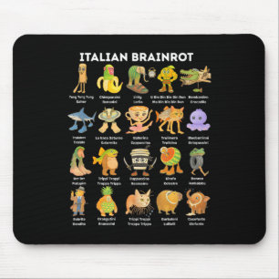 Italiensk hjärnröta meme för barn pojkar män kvinn musmatta