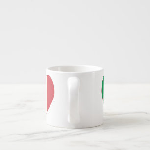 Italiensk hjärtflagga espressomugg