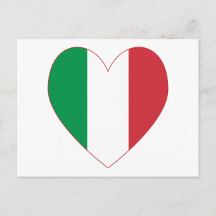 Italiensk hjärtflagga vykort