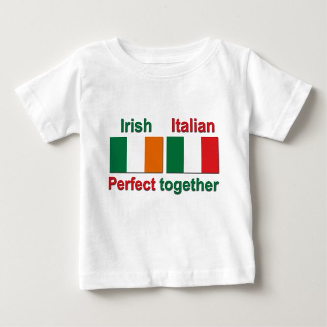 Italiensk irländare - perfekt tillsammans! t-shirt (Framsida)