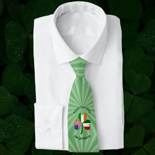 Italiensk Irländsk Amerikansk Shamrock Personlig Slips