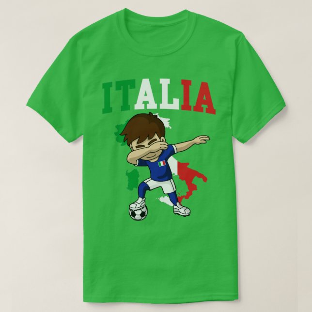 Italiensk isockerpojke Italien Flagga Karta T Shirt (Design framsida)
