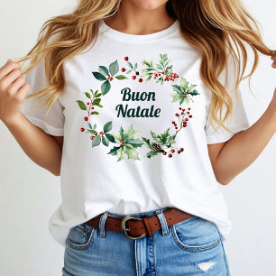 Italiensk jul Buon Natale-fest T Shirt
