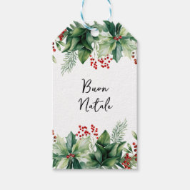 Italiensk julbuon Natale Presentetikett