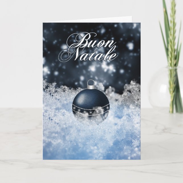 Italiensk julkort - Buon Natale e Felice Anno Helgkort (Framsida)